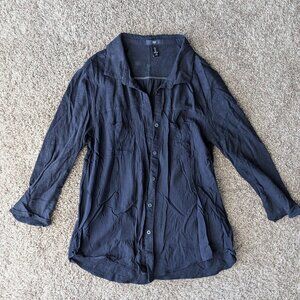Navy Collared Blouse